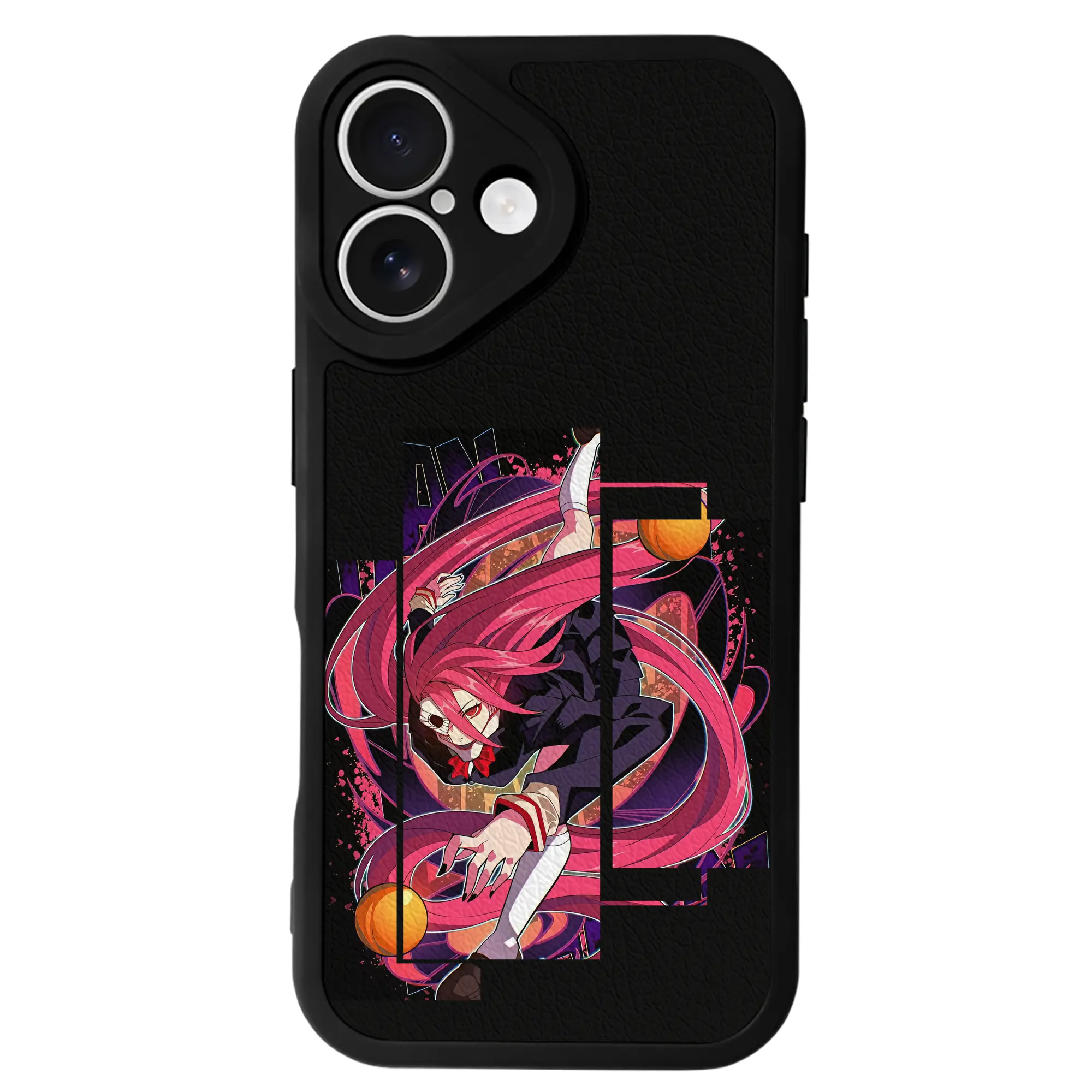 ダンダダン グッズ,白鳥愛羅 - IPhone 16シリーズ対応 ・ シリコンスマホケース ・ レザー調 ・ 高精度フィット ・ 耐衝撃 ・ ワイヤレス充電対応 ・ 精密カット